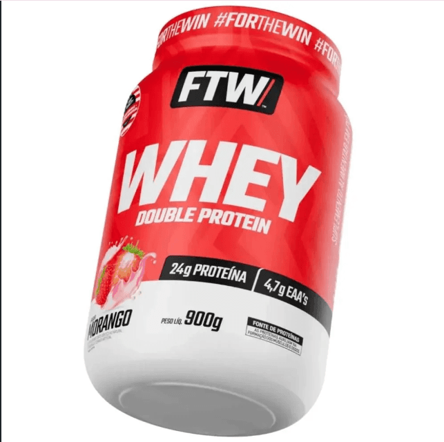 FTW WHEY DOUBLE POTE 900G - MORANGO